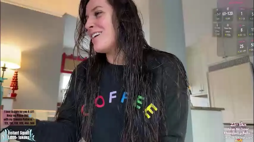 hottmay — Goal reached! 🥰 Thanks to all tippers! I LOVE Your Thumbs Up on my page!! 👍🏼 #squirt #teen #bigboobs