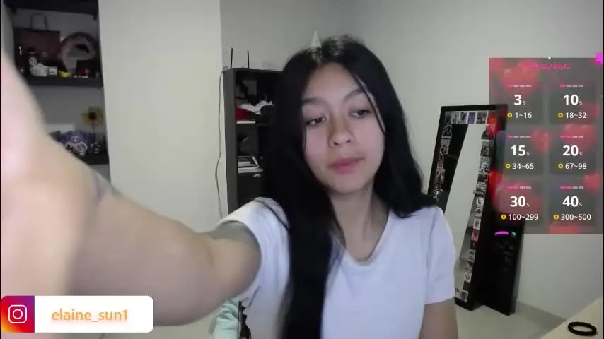 elaine_sun — Current Goal: Flash Ass at 65 tokens -- Welcome my space 💜, I hope you enjoy me a lot, my favorite patterns 17/33/66/99 #new #18 #teen #lovense #bigass