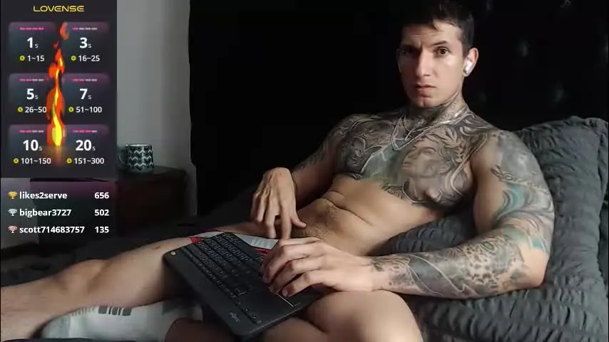 sebastian_muss — Goal: take my pants #gym #tattoo #lovense #feet #foresking #precum #lovense #pvt #ohmibod #muscle #bigcock #latin #young #fit -