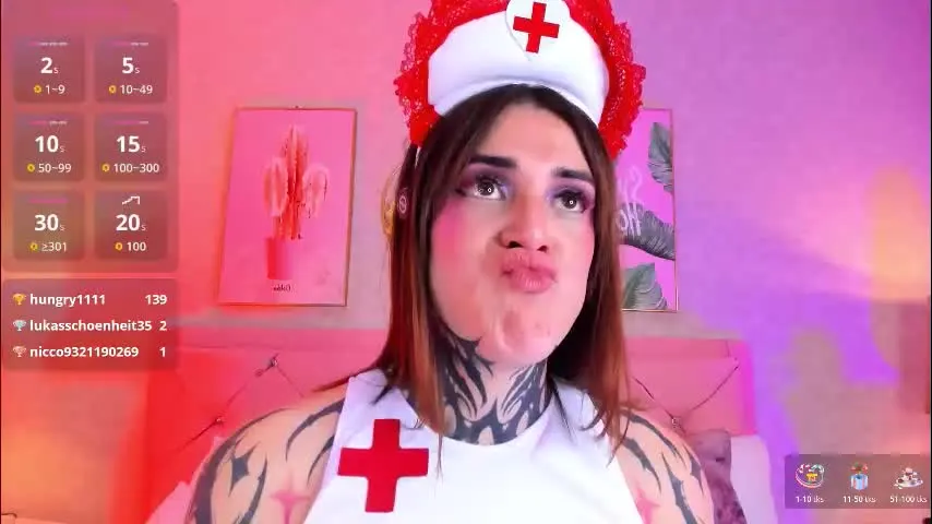 mystikdoll — Current Goal: Cum show at 2500 tokens -- 🤤🔥🥵 I'm so hot !! I want to fuck now🤤😈🥵 #smallcock #tattoo #latina #trans #ass