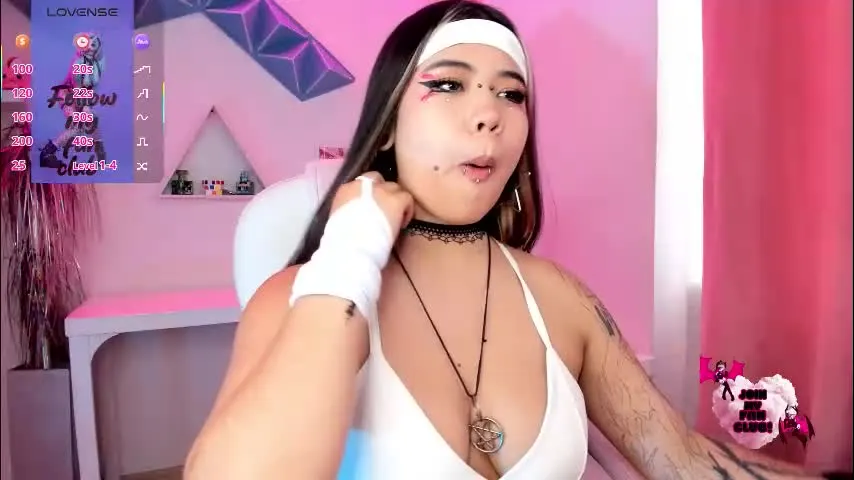 pinkk_demon — GOAL: 💄Tongue out + moan [110 tokens remaining] 🦇🔥CONTROL DOMI FREE IN PVT UNILIMITE 🔥🦇 I girl teen but naugthy #tattoo #saliva #blowjob #goth #submissive