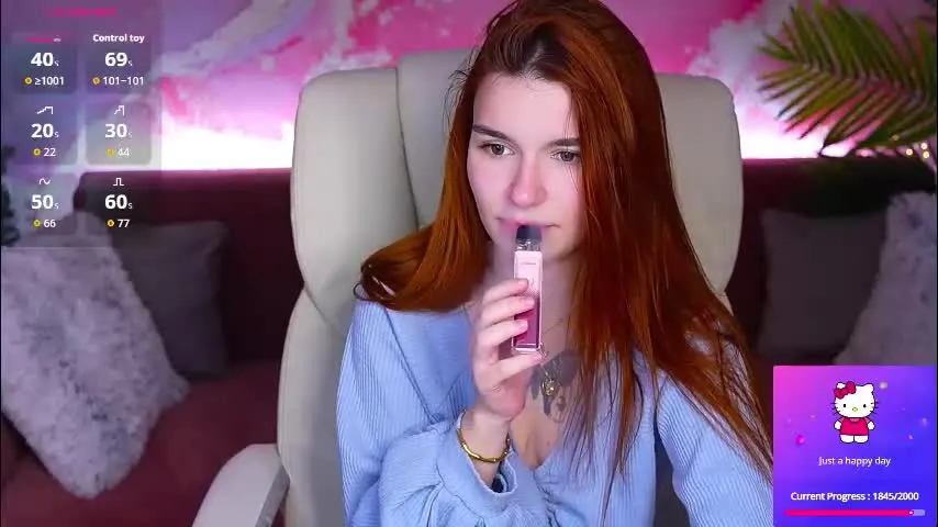 redshinee — GOAL: Get naked [318 tokens remaining] Heyyy! Lets have some great time ^^ #redhead #bigboobs #bignipples #curvy #squirt