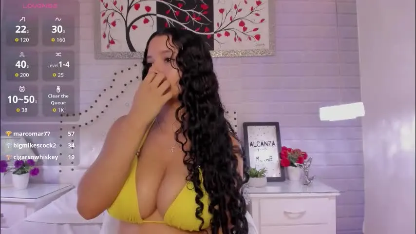 meybaldini — Current Goal: 💟 Full Naked slow 💌 at 111 tokens -- Next Goal: 💥 PUSSY CLOSE UP + DOGGY TIME🍑 -- Today I want to take you crazy with me #BigBoobs #curly #18 #bbw #puffynipples