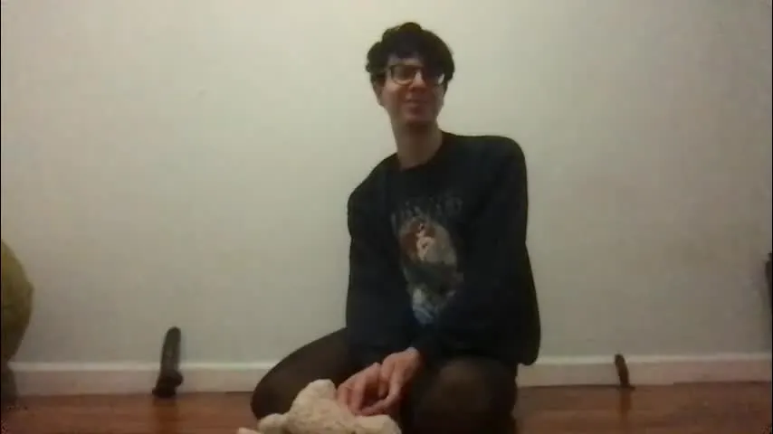 upsetboy — monster gay boy elie #glasses #sissy #smallcock #panties #dildo